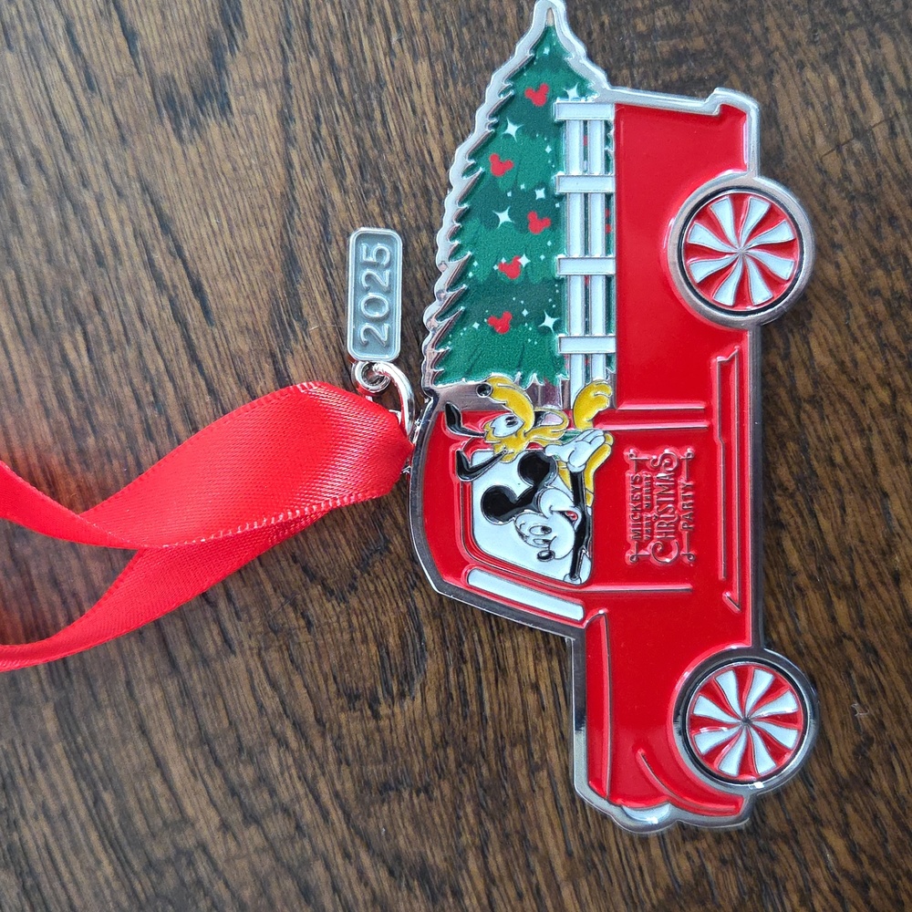Disney Red and Green Holiday Truck Ornament